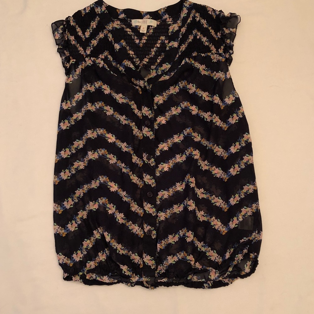 Floral chevron blouse